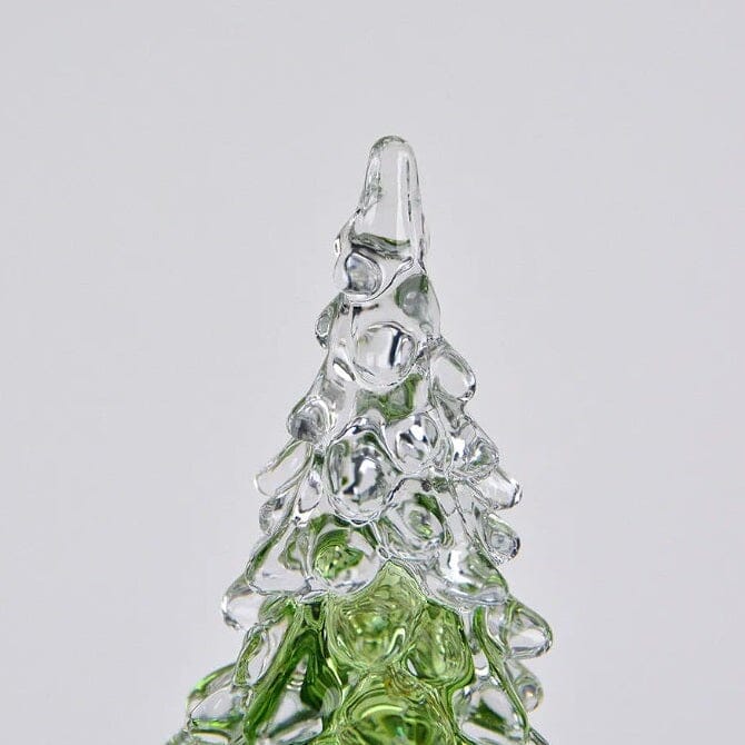 Green Blown Glass Tree Diamond Star 