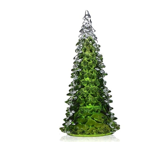 Green Blown Glass Tree Diamond Star 