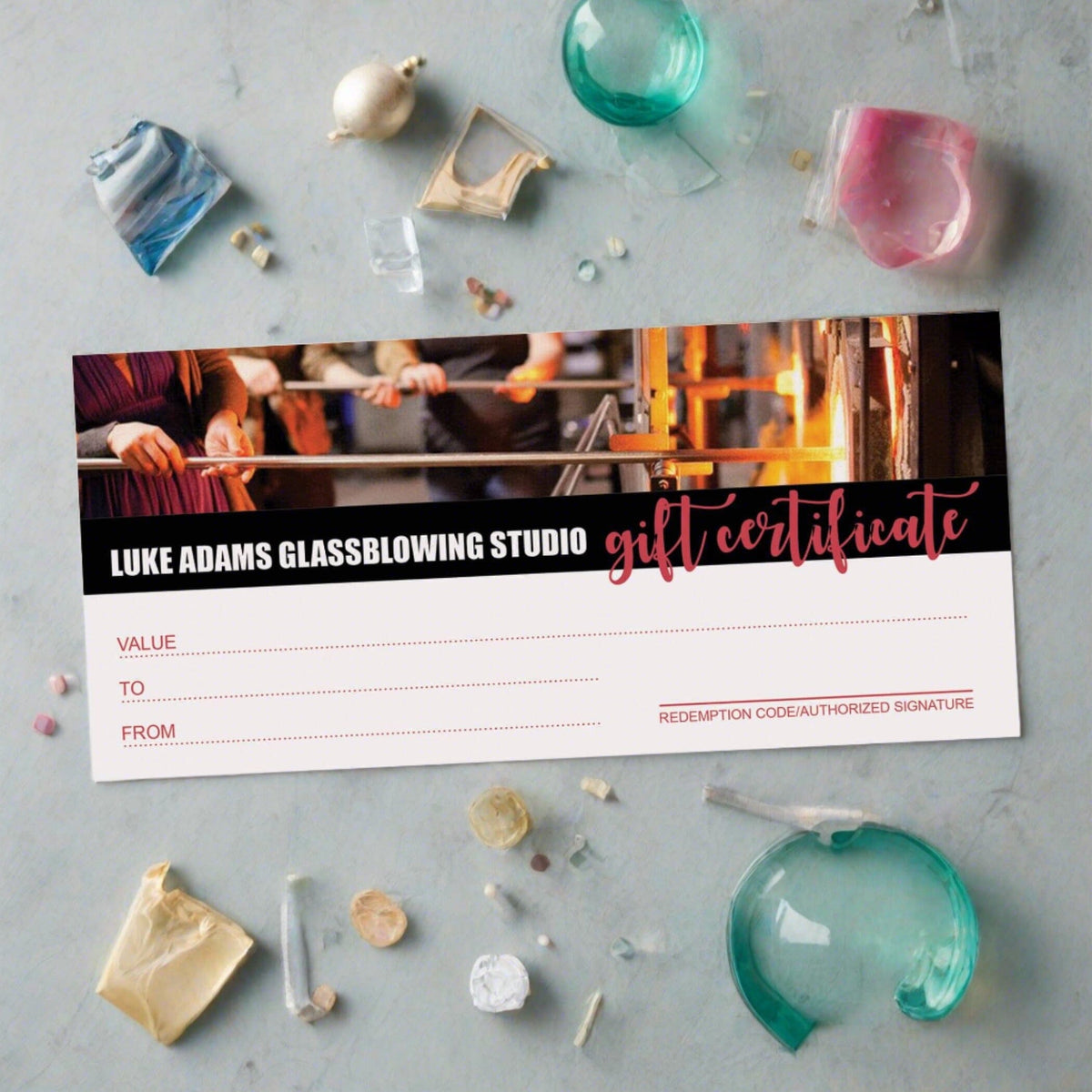 1 Hour Glassblowing Class Gift Certificate