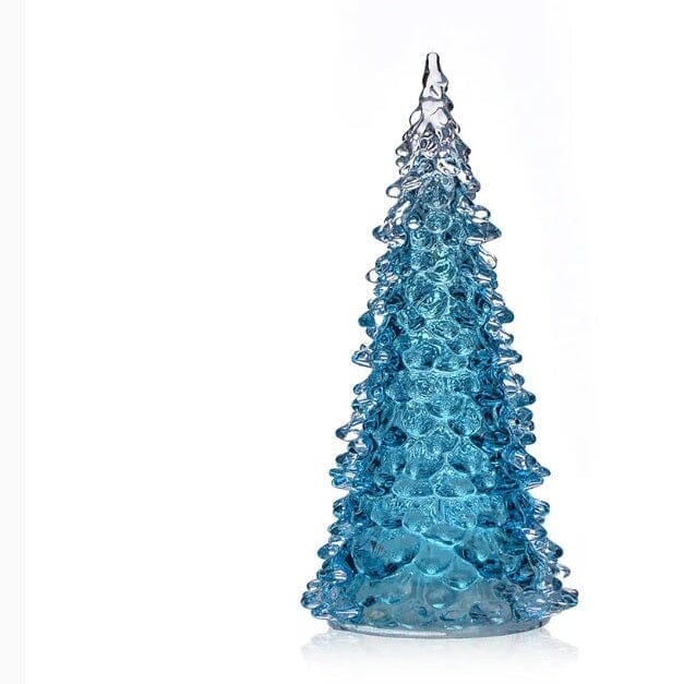 Ice Blue Blown Glass Tree Diamond Star 