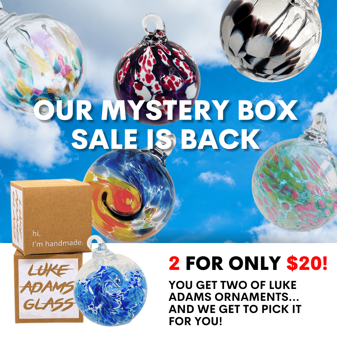 2 for $40 Mystery Ornament/Wishball Suncatcher Luke Adams Glass Blowing Studio 