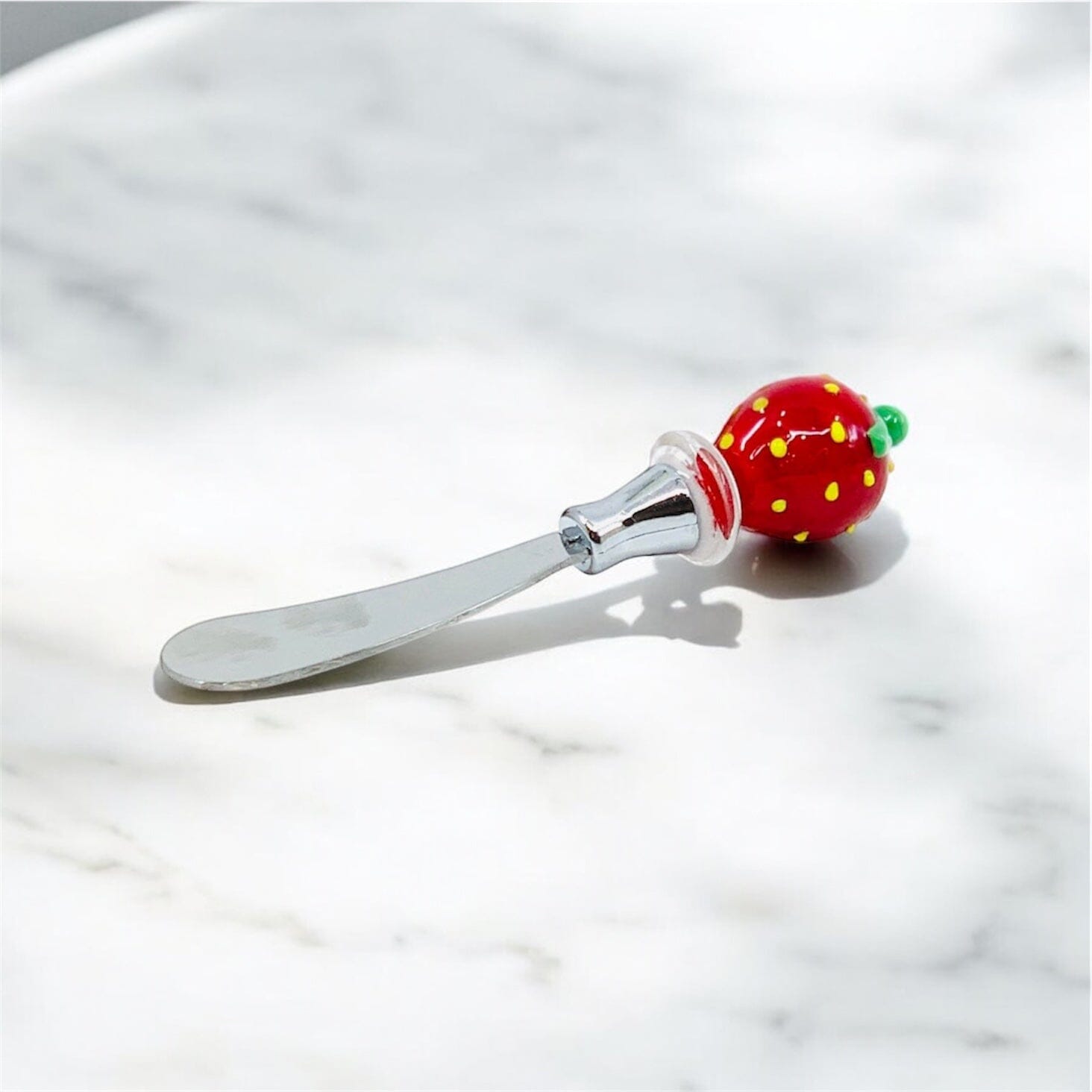 Glass Strawberry Spreader Decor Creative Co-Op 