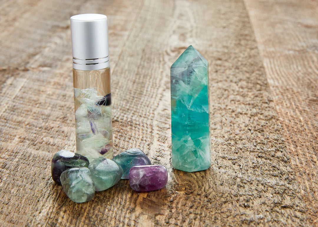 Essential Oil Crystal Roll On Decor Earth&#39;s Elements Intuition 