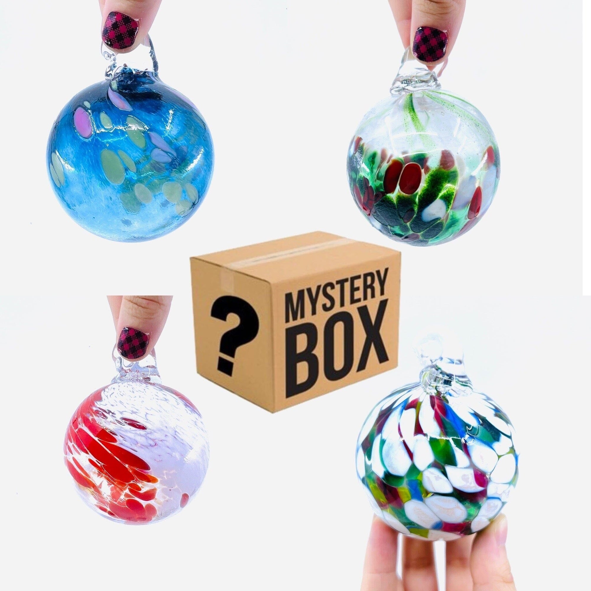 2 for $40 Mystery Ornament/Wishball Suncatcher Luke Adams Glass Blowing Studio 