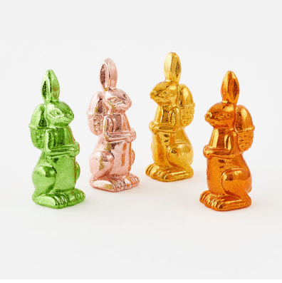 LAST ONE - Mercury Glass Easter Rabbit 10"- Green One Hundred 80 Degrees 