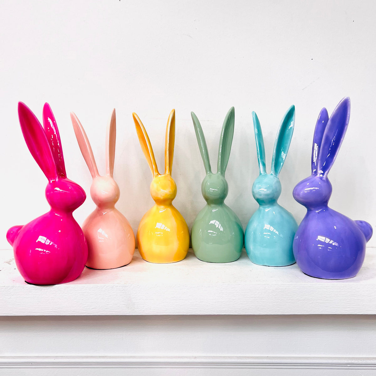 Metal Easter Rabbit 8” One Hundred 80 Degrees 