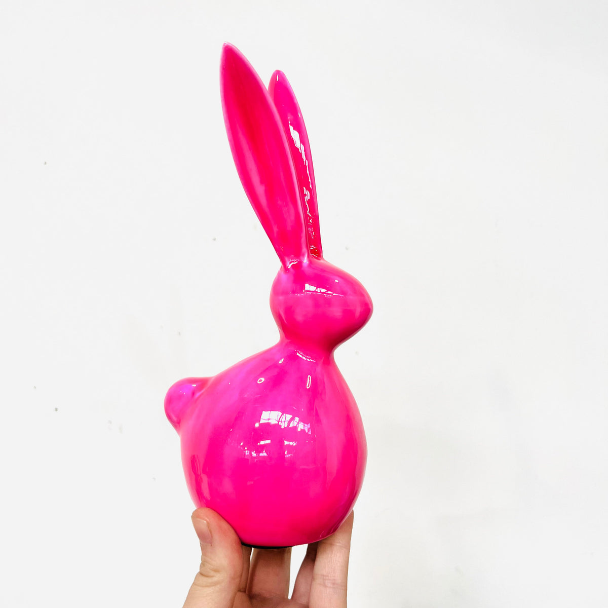 Metal Easter Rabbit 8” One Hundred 80 Degrees Hot Pink 