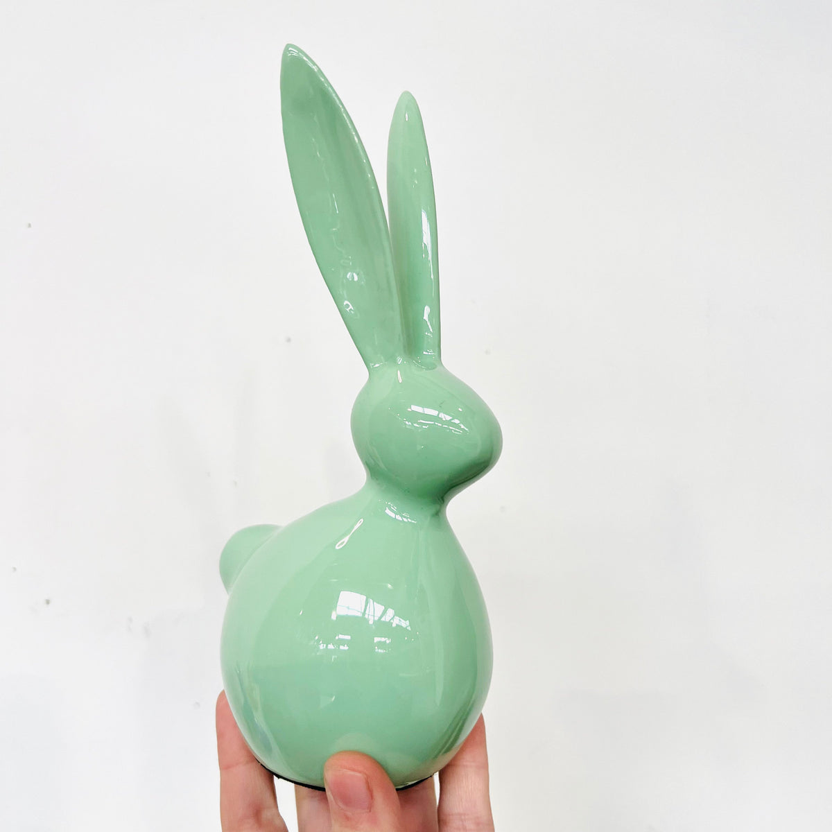Metal Easter Rabbit 8” One Hundred 80 Degrees Pistachio 