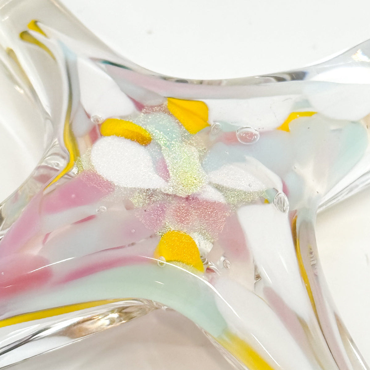 Cross Ornament, Cake Pop Suncatcher Luke Adams Glass Blowing Studio 