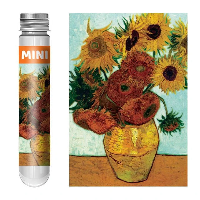 Mini Test Tube Puzzle - Sunflowers Luke Adams Glass Blowing Studio 