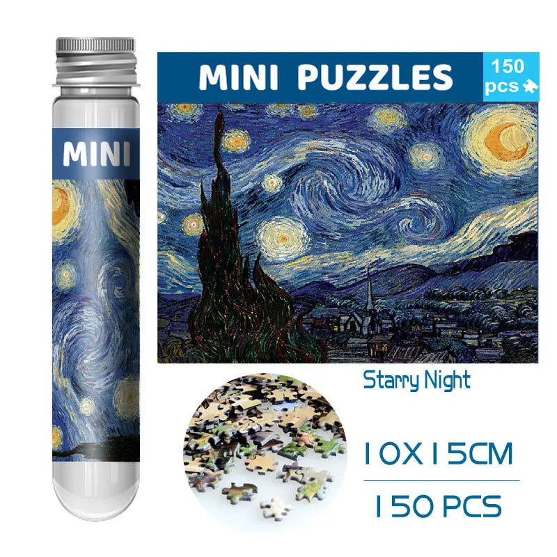 Mini Test Tube Puzzle - Starry Night Luke Adams Glass Blowing Studio 