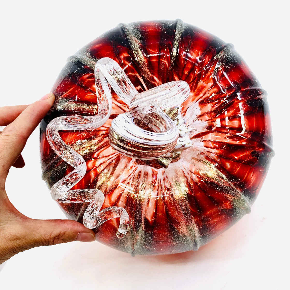 Daily Pumpkin 1357 Shimmer Large Daily Pumpkin Luke Adams Glass Blowing Studio 