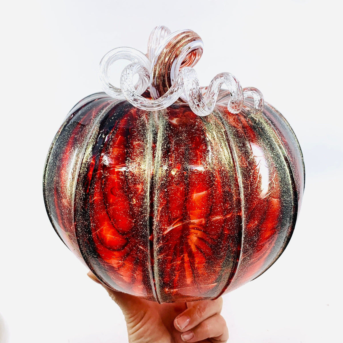 Daily Pumpkin 1357 Shimmer Large Daily Pumpkin Luke Adams Glass Blowing Studio 