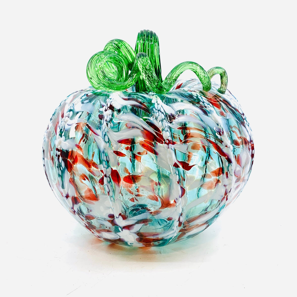 Daily Pumpkin 1358 Winter Wonderland Large Daily Pumpkin Luke Adams Glass Blowing Studio 
