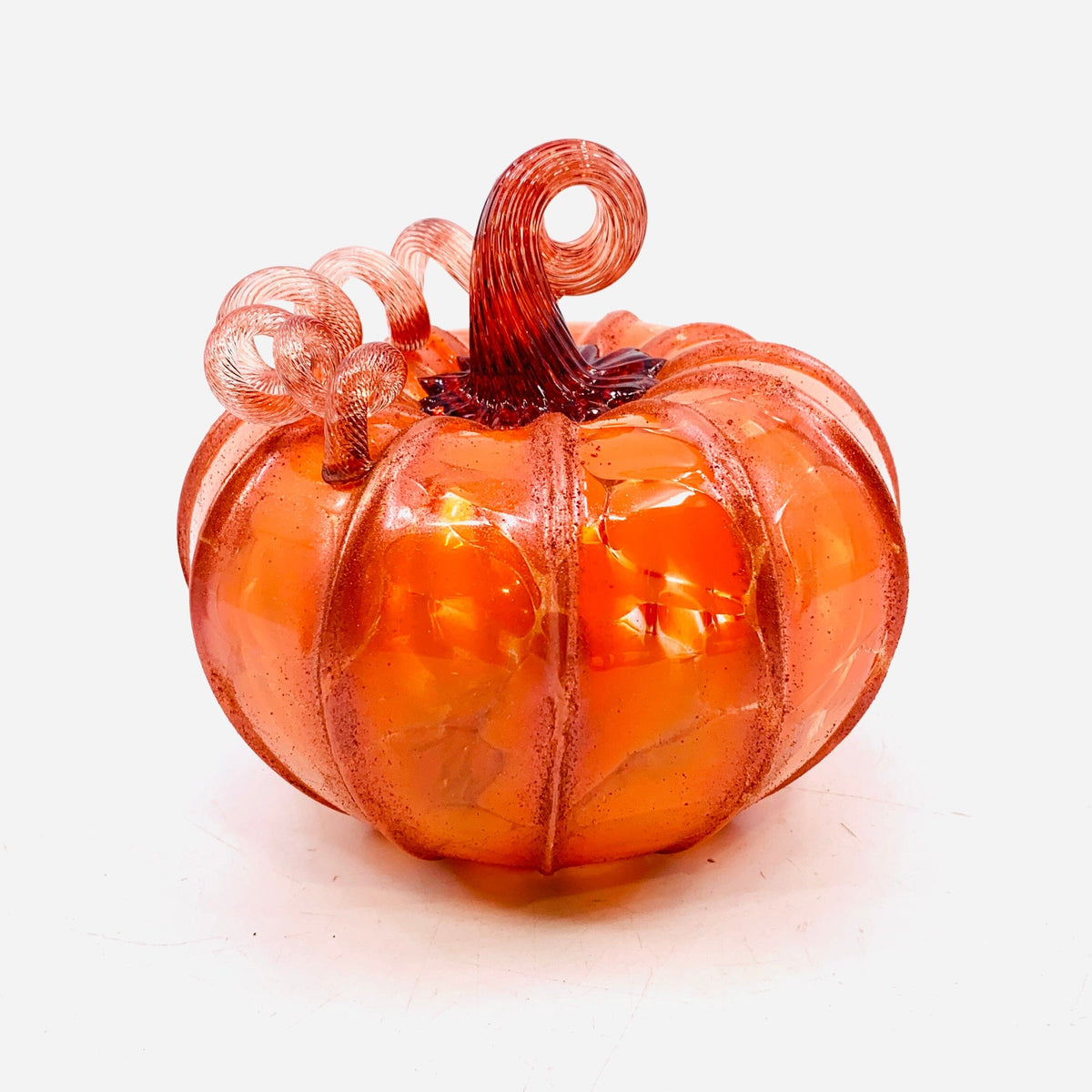 Daily Pumpkin 1377 Shimmer Squat Daily Pumpkin Luke Adams Glass Blowing Studio 