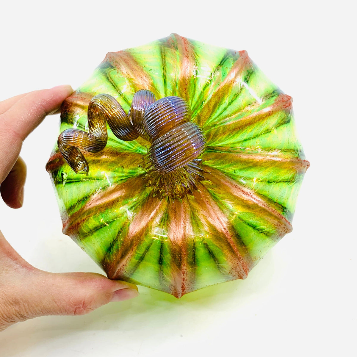 Daily Pumpkin 1391 Shimmer Squat Daily Pumpkin Luke Adams Glass Blowing Studio 