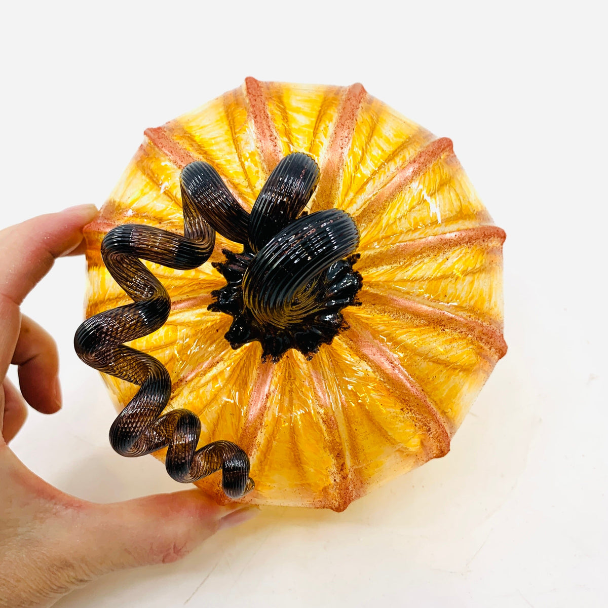 Daily Pumpkin 1394 Shimmer Squat Daily Pumpkin Luke Adams Glass Blowing Studio 