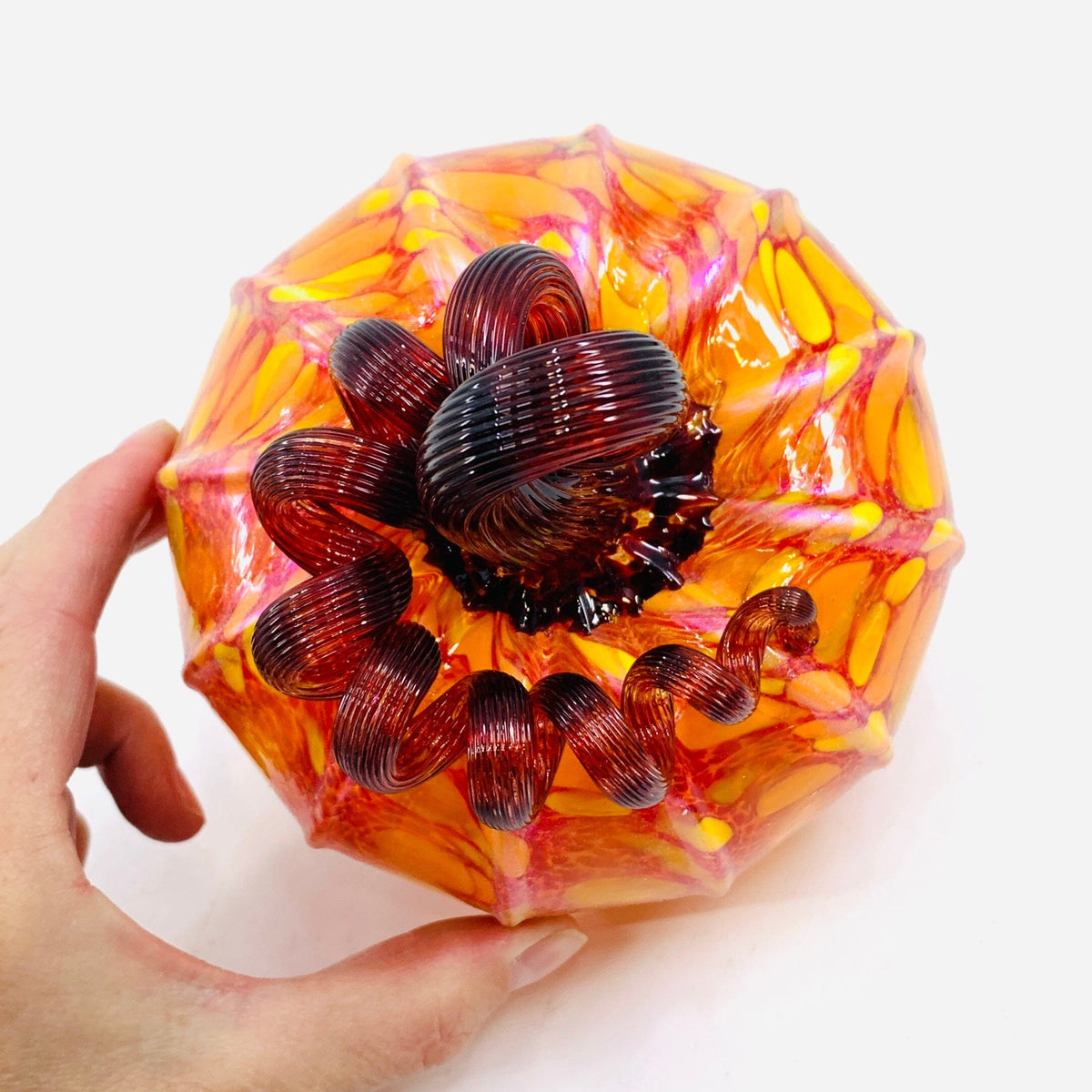 Daily Pumpkin 1406 Shimmer Squat Daily Pumpkin Luke Adams Glass Blowing Studio 