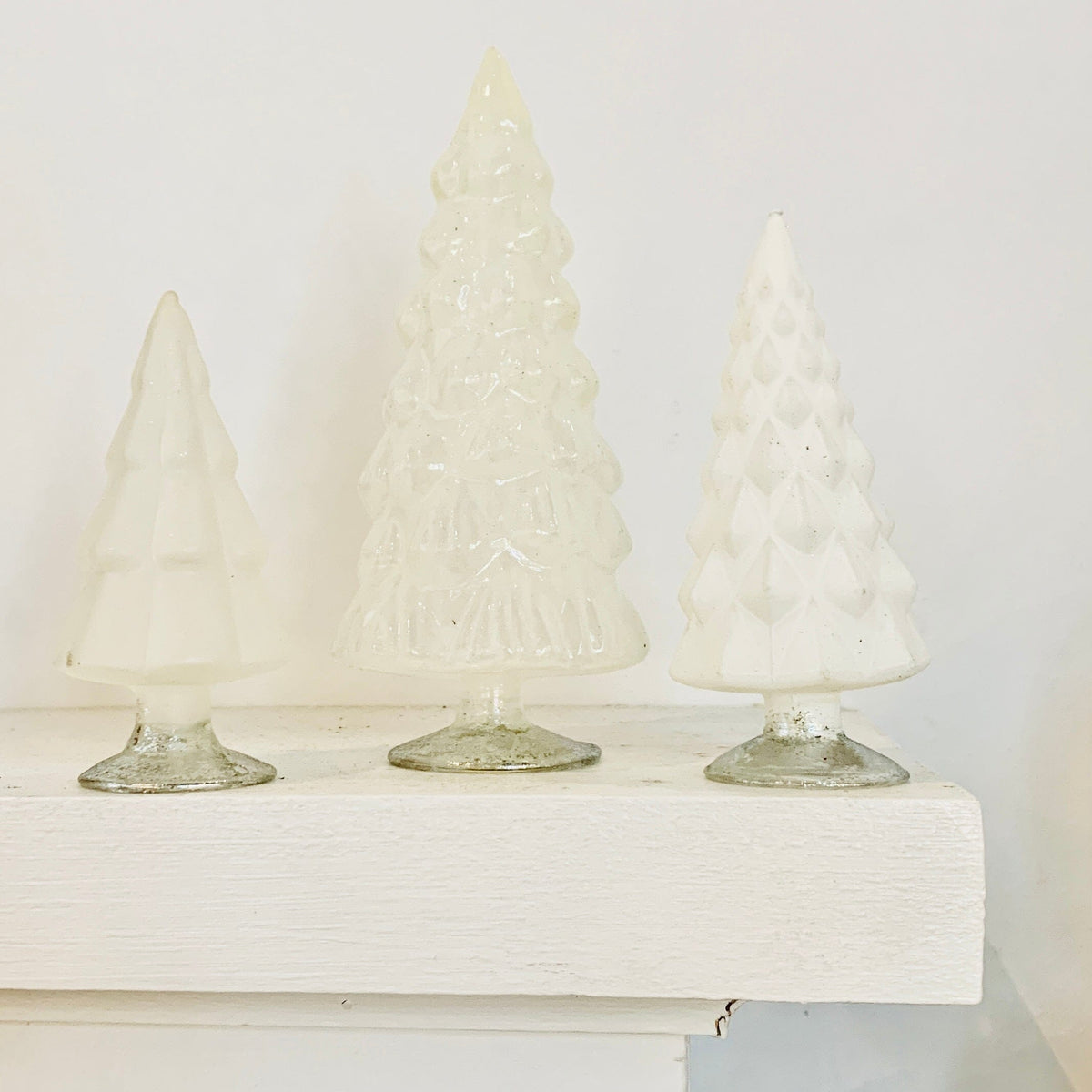 Rainbow Hue Glass Trees, White Cody Foster & Co 