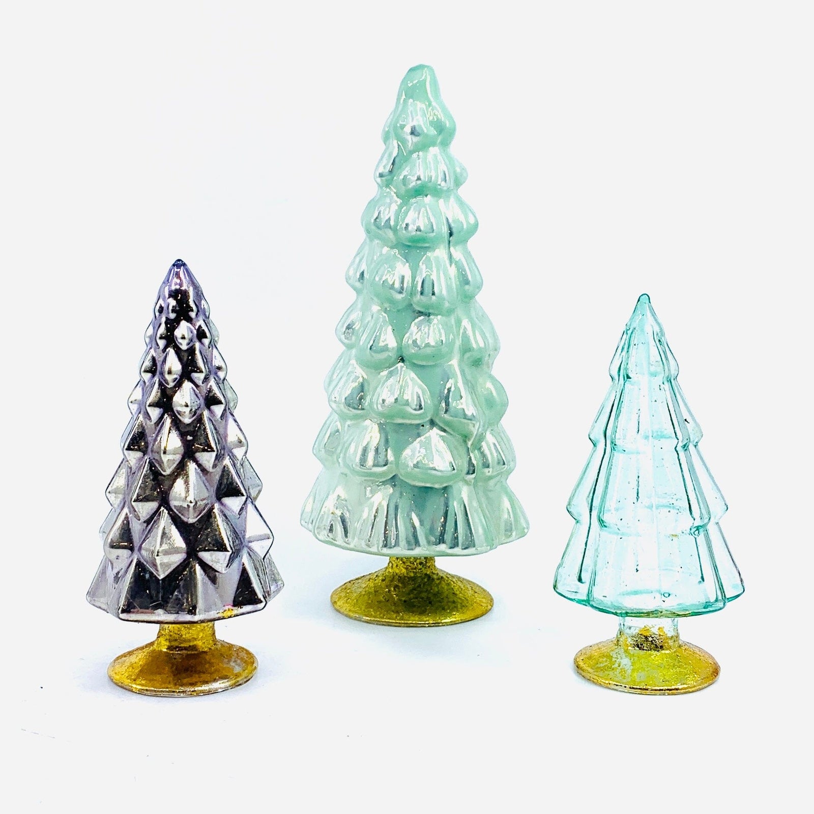 Rainbow Hue Glass Trees, Snowball Cody Foster & Co 
