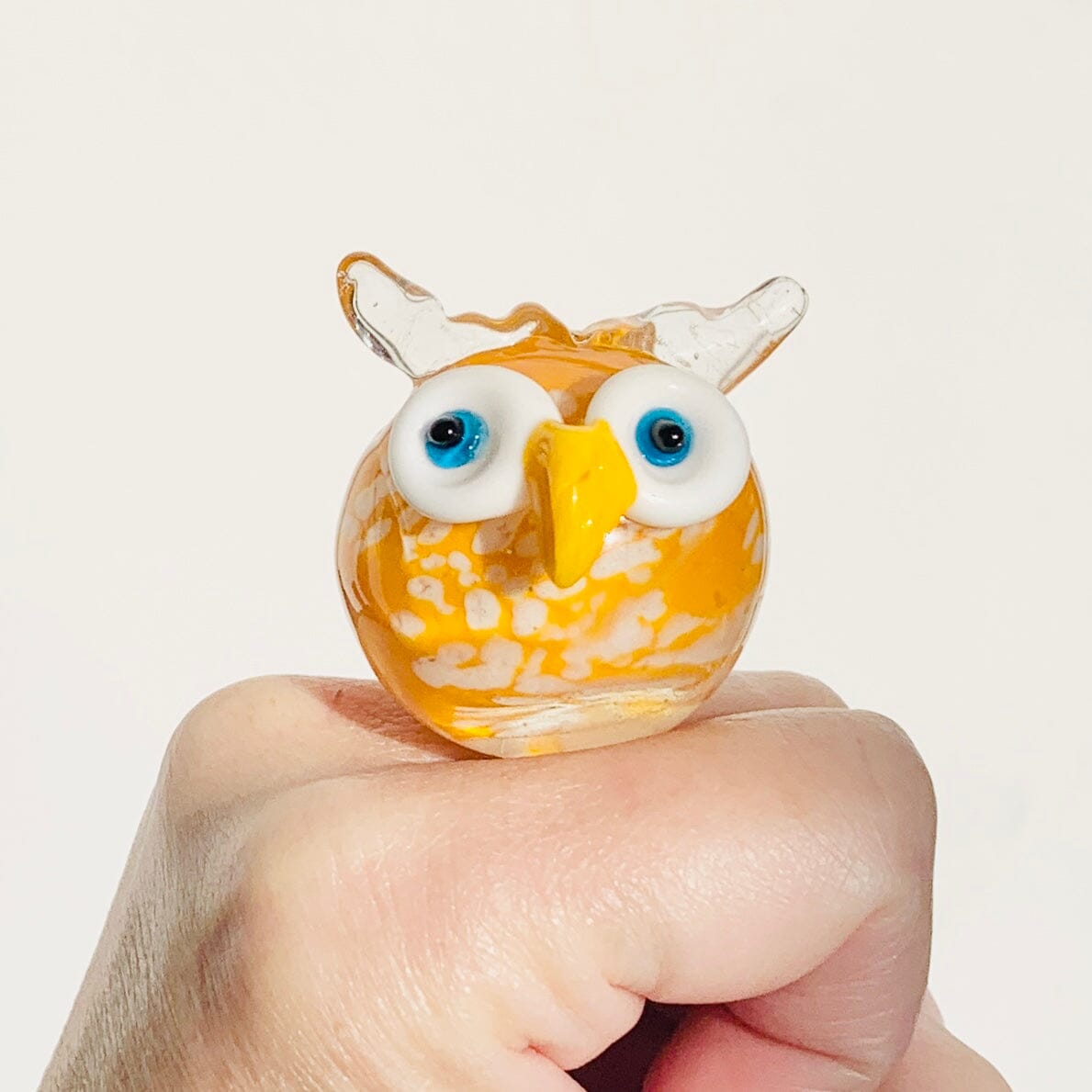 Colorful Owls Miniature Alex Orange 