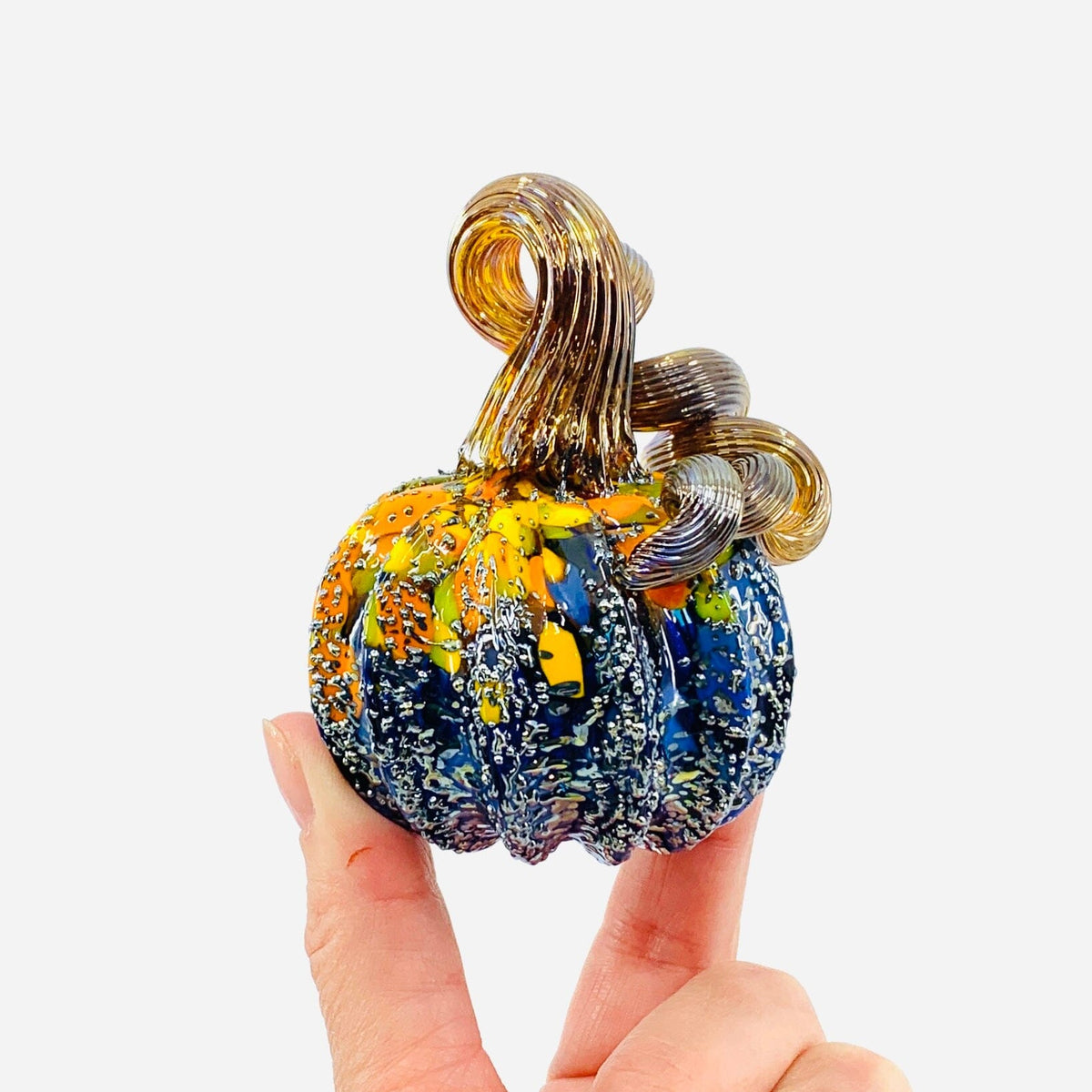Daily Pumpkin 1494 Mini Starry Night Paperweight Production Pumpkin Luke Adams Glass Blowing Studio 