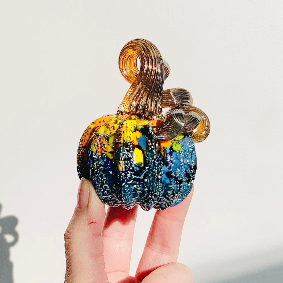 Daily Pumpkin 1494 Mini Starry Night Paperweight Production Pumpkin Luke Adams Glass Blowing Studio 