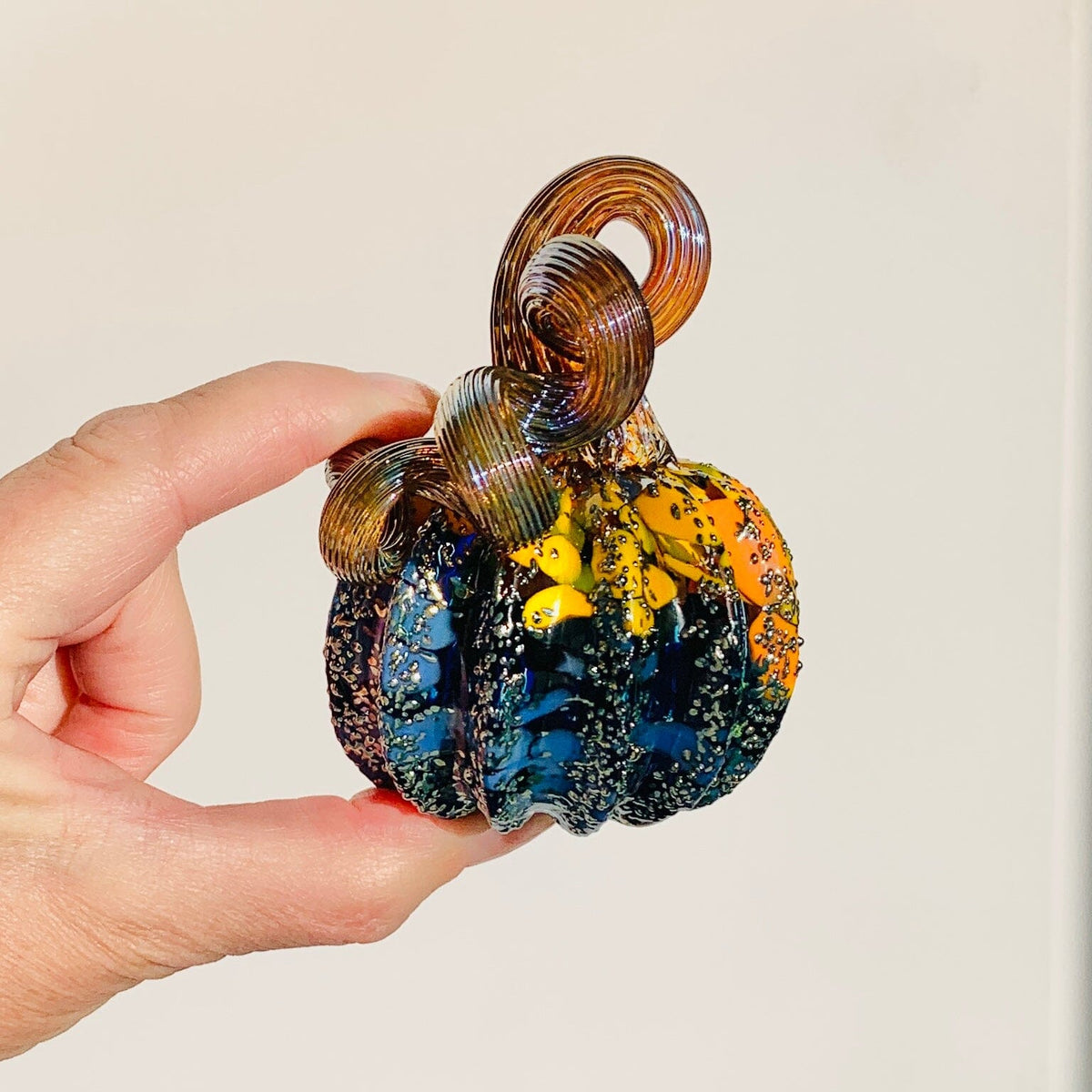 Daily Pumpkin 1494 Mini Starry Night Paperweight Production Pumpkin Luke Adams Glass Blowing Studio 