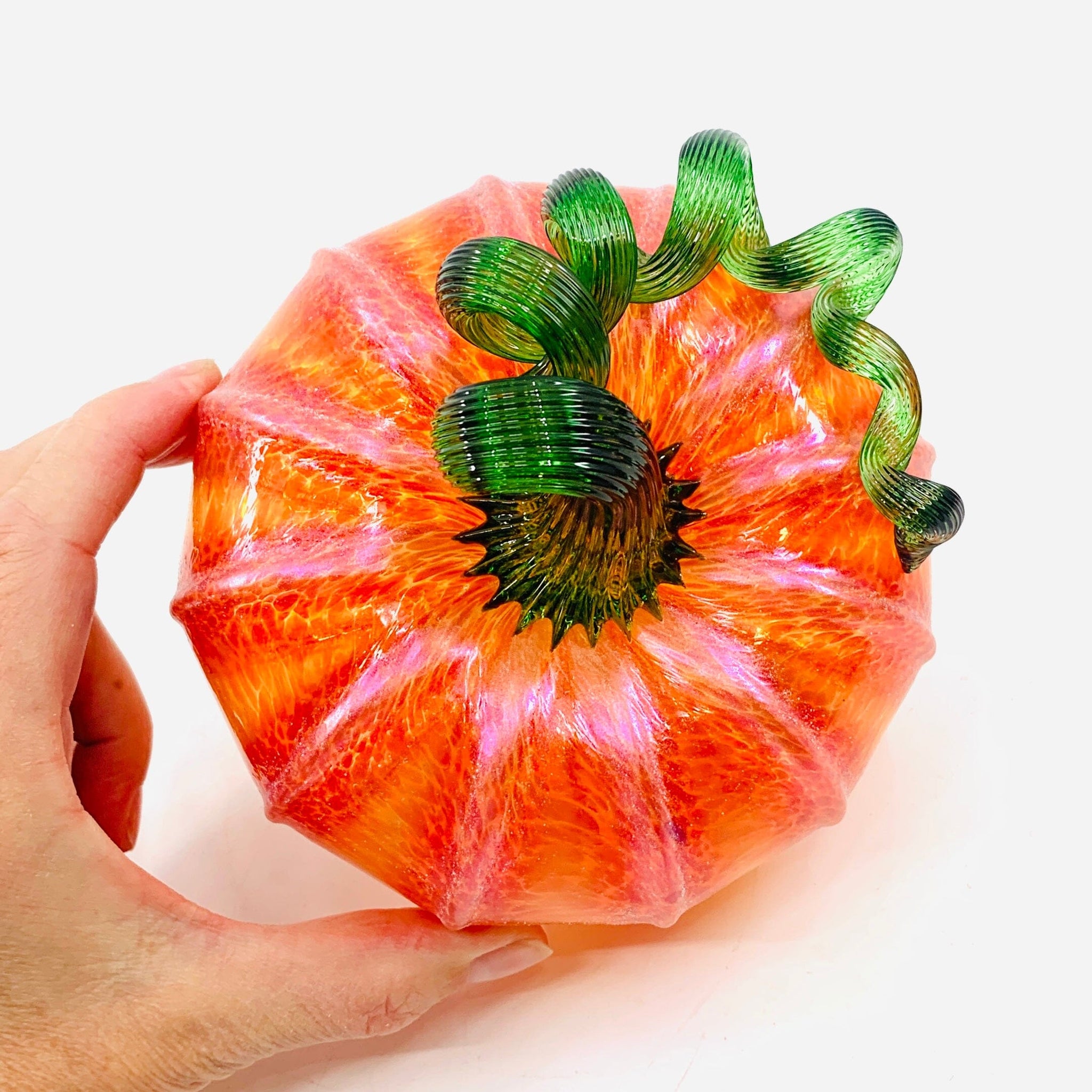Daily Pumpkin 1551 Shimmer Squat - Luke Adams Glass Blowing Studio