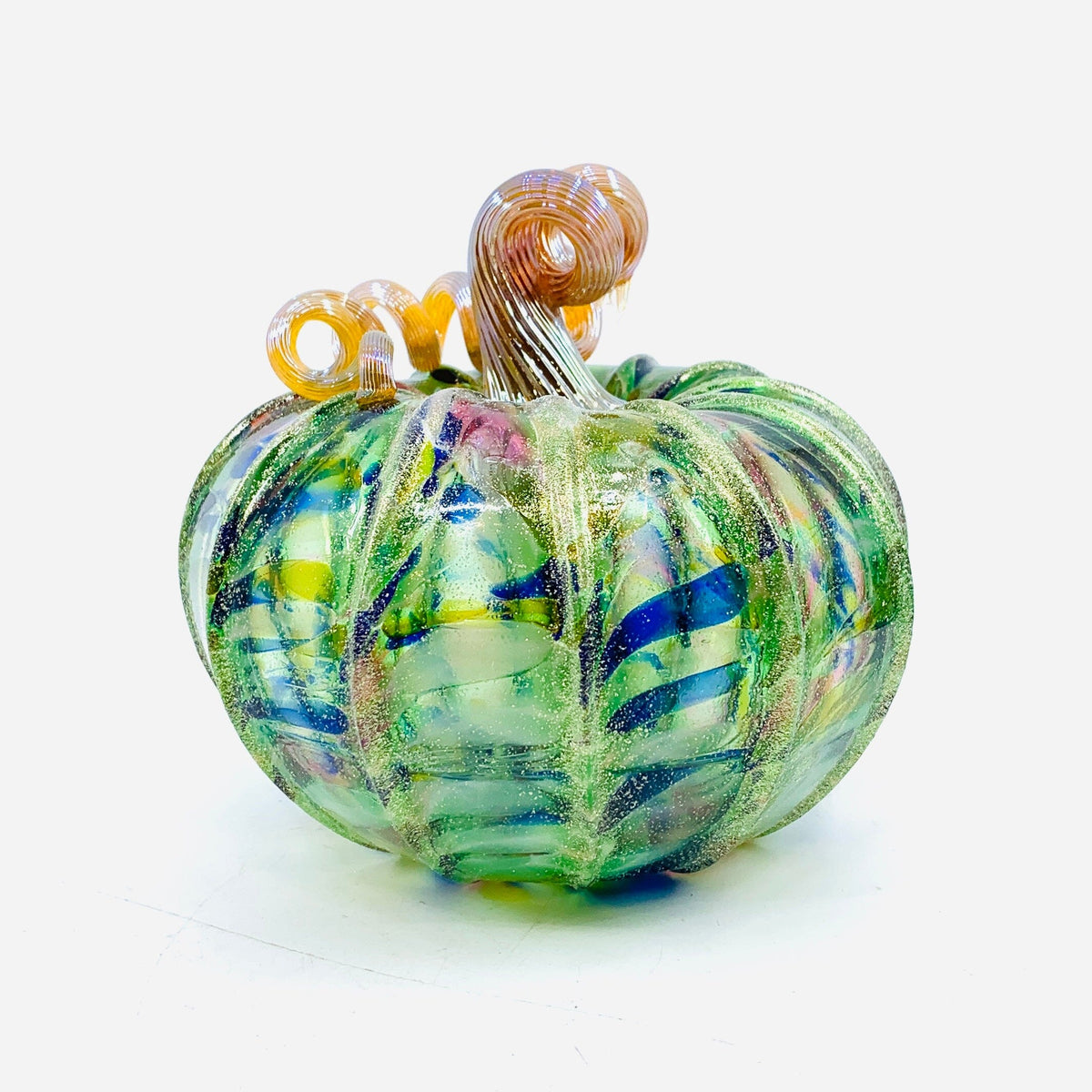 Daily Pumpkin 1563 Shimmer Squat Daily Pumpkin Luke Adams Glass Blowing Studio 
