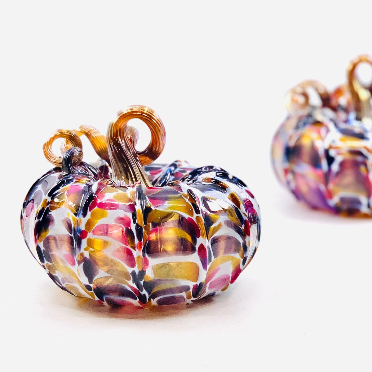 Daily Pumpkin 1580 “Autumn Floral” Squat Daily Pumpkin Luke Adams Glass Blowing Studio 