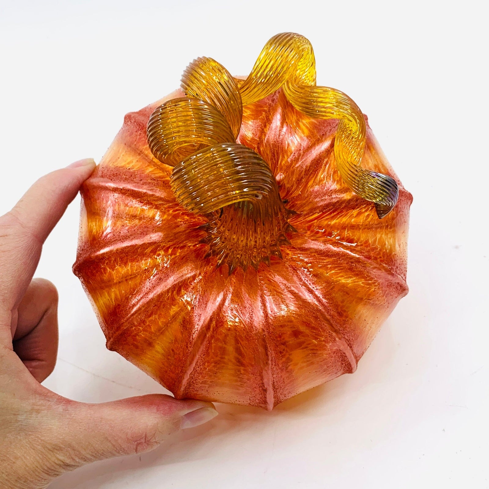 Daily Pumpkin 1582 Shimmer Squat Daily Pumpkin Luke Adams Glass Blowing Studio 