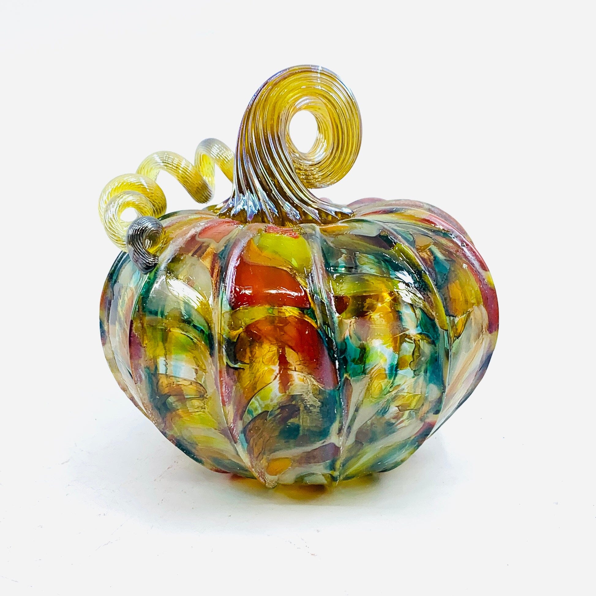 Daily Pumpkin 1583 Shimmer Squat - Luke Adams Glass Blowing Studio