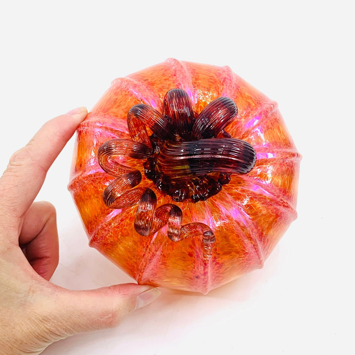 Daily Pumpkin 1601 Shimmer Squat Daily Pumpkin Luke Adams Glass Blowing Studio 