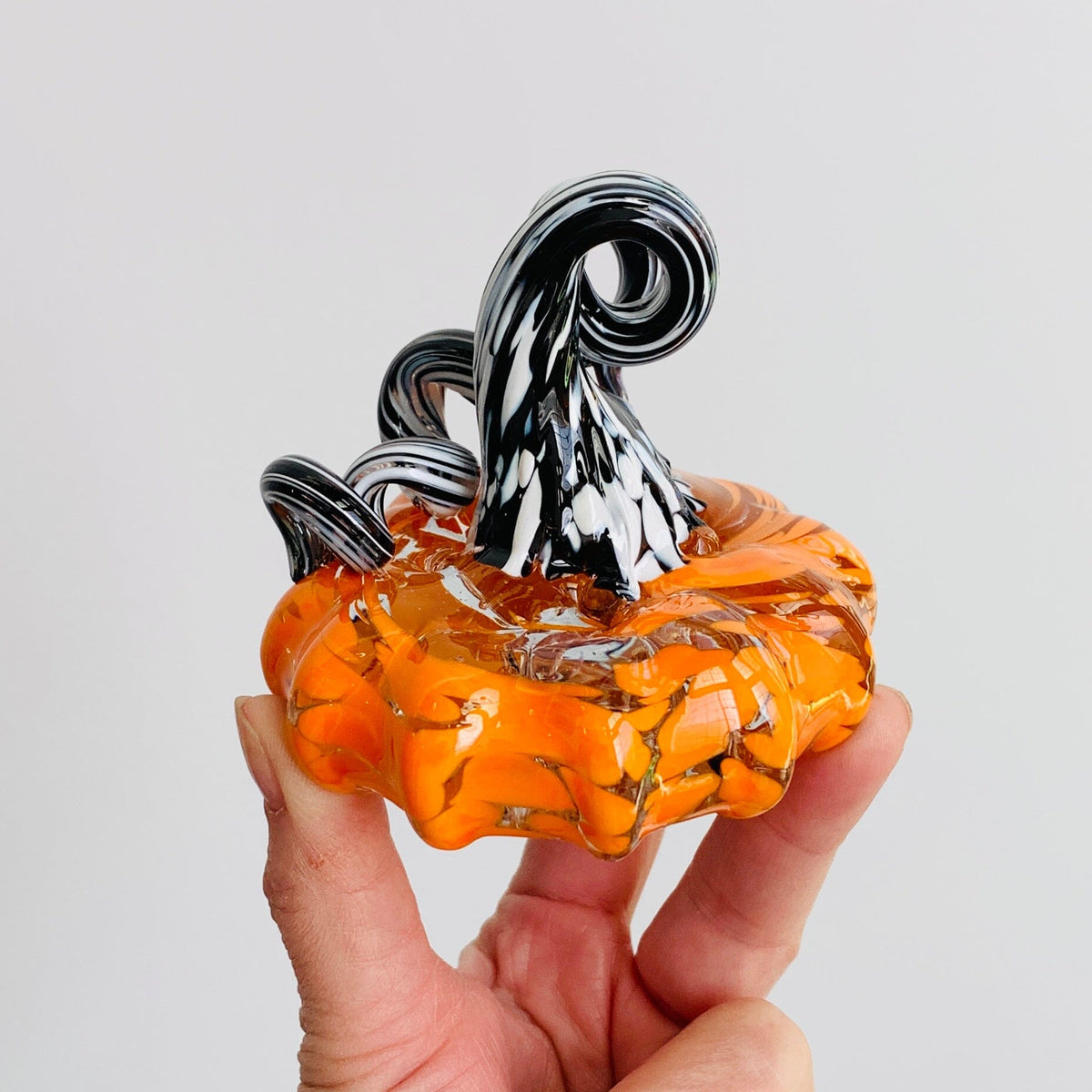 Daily Pumpkin 1649 Mini Paperweight Daily Pumpkin Luke Adams Glass Blowing Studio 