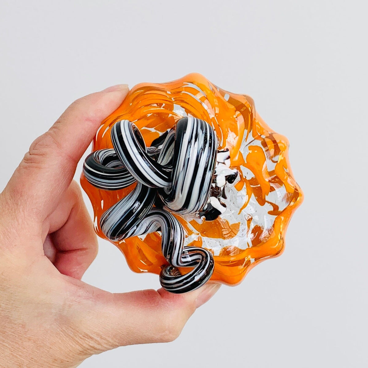 Daily Pumpkin 1649 Mini Paperweight Daily Pumpkin Luke Adams Glass Blowing Studio 