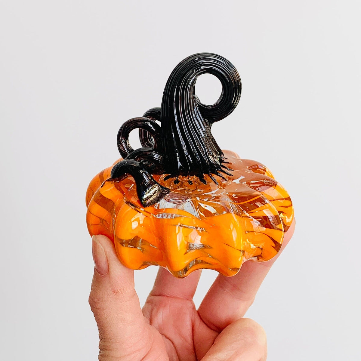 Daily Pumpkin 1647 Mini Paperweight Daily Pumpkin Luke Adams Glass Blowing Studio 