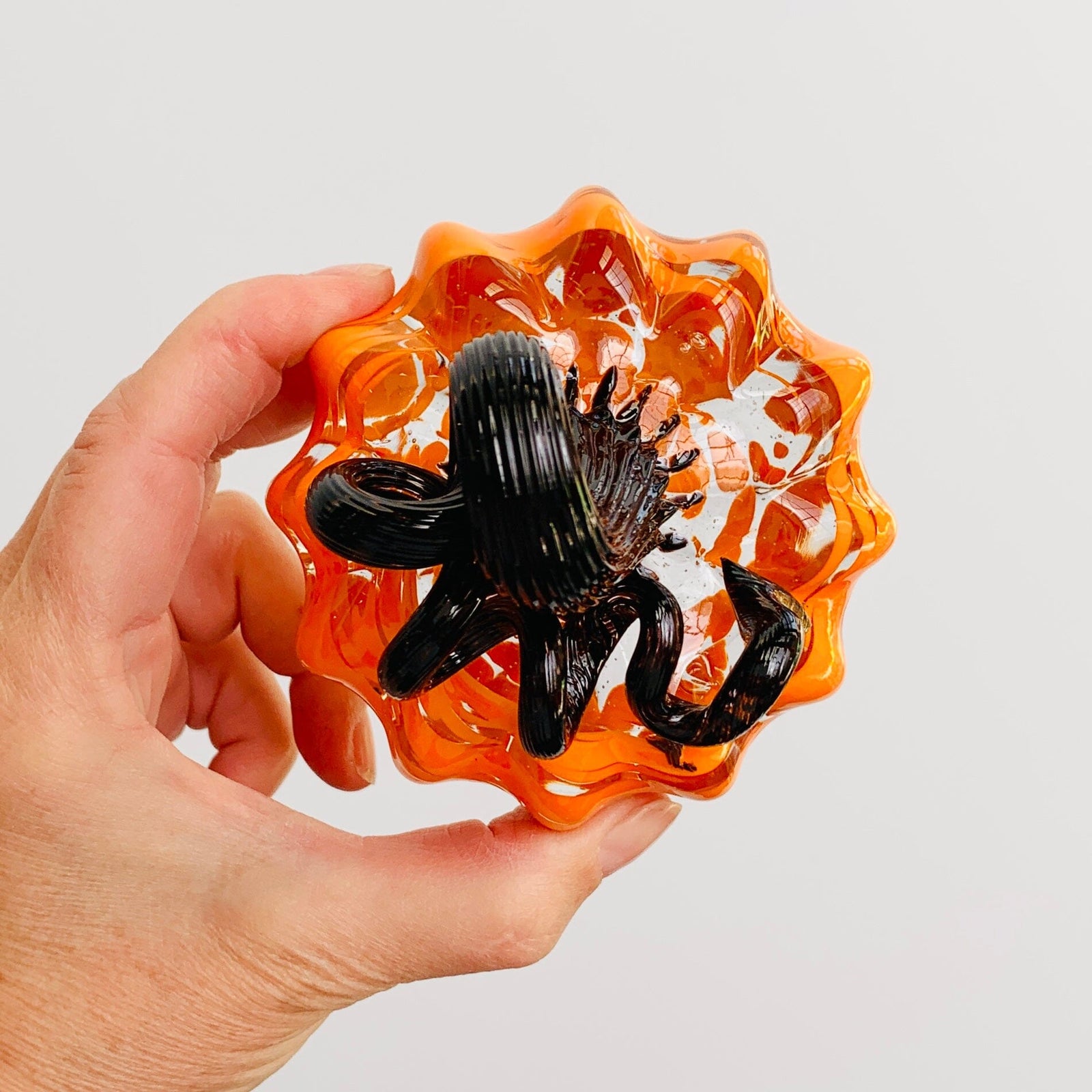 Daily Pumpkin 1647 Mini Paperweight Daily Pumpkin Luke Adams Glass Blowing Studio 