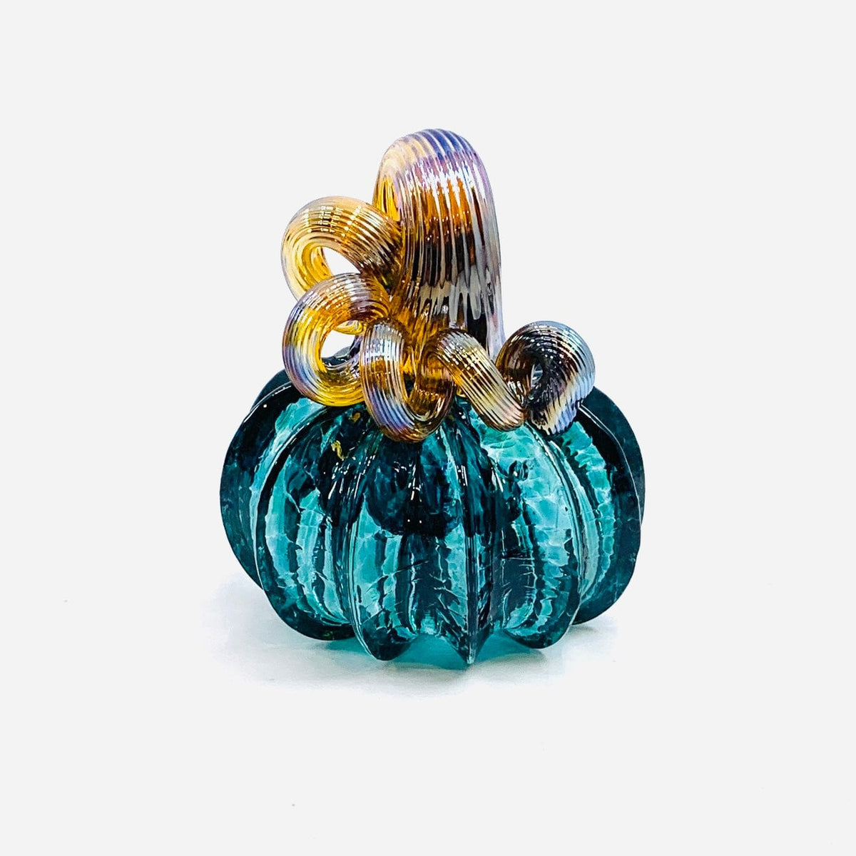 March Birthstone Mini Pumpkin Paperweight, Aquamarine Production Pumpkin Kevin 