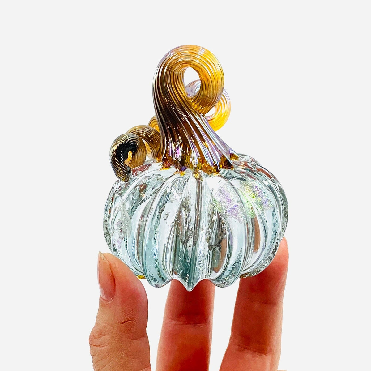 April Birthstone Mini Pumpkin Paperweight, Diamond Pumpkin Kevin 
