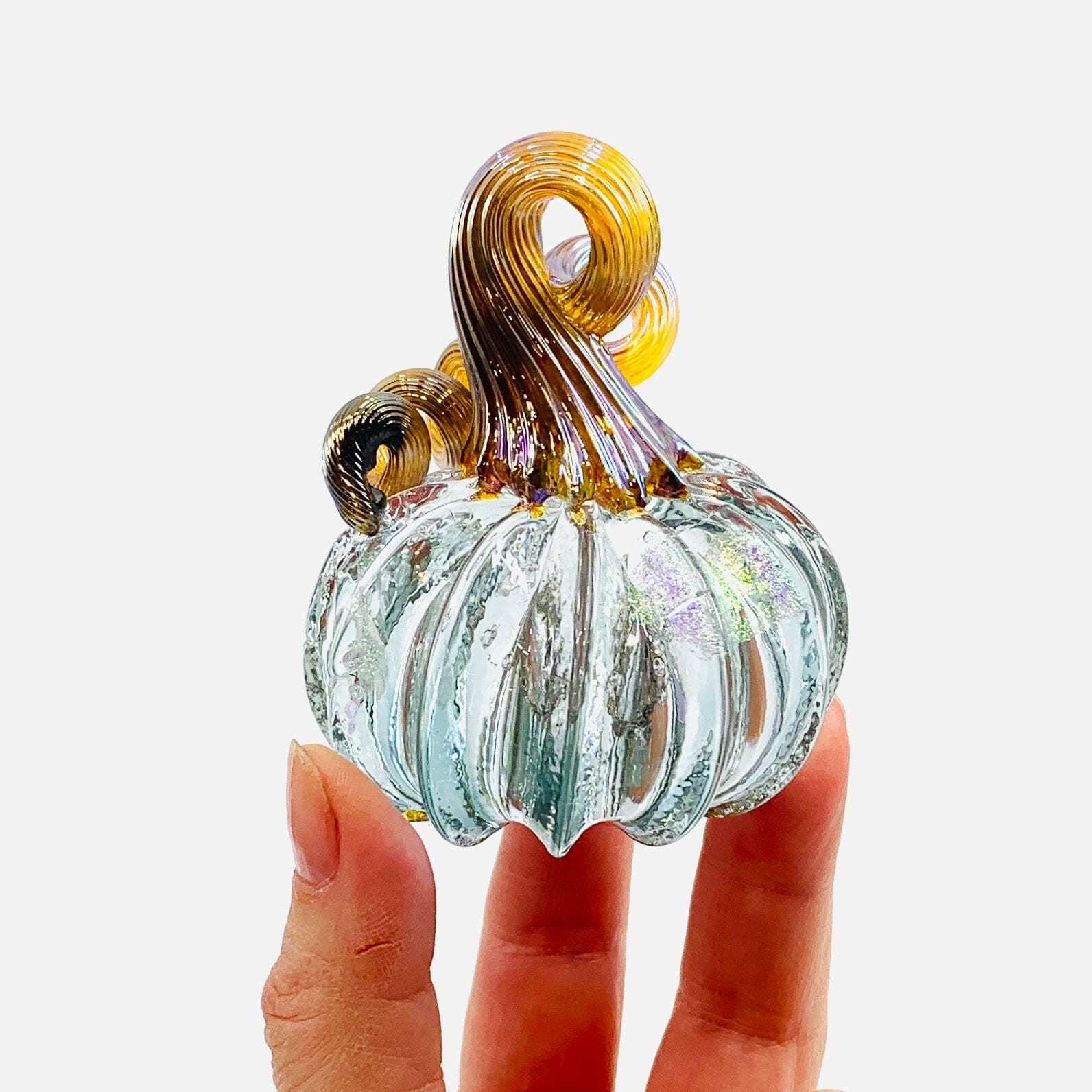 April Birthstone Mini Pumpkin Paperweight, Diamond Pumpkin Kevin 