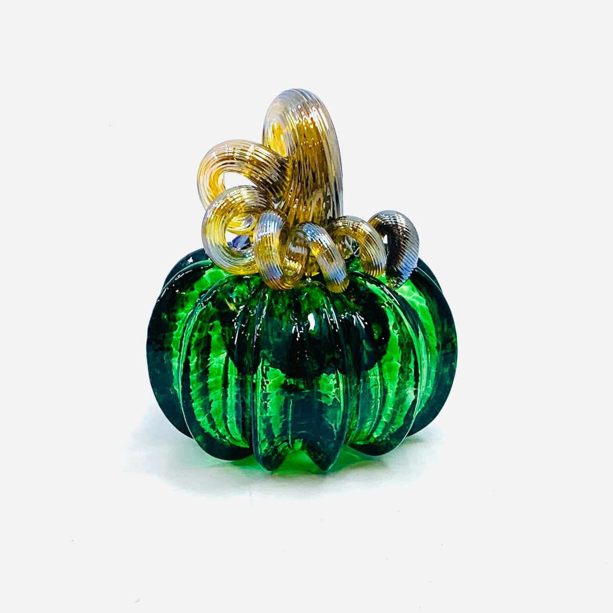 May Birthstone Mini Pumpkin Paperweight, Emerald Production Pumpkin Kevin 