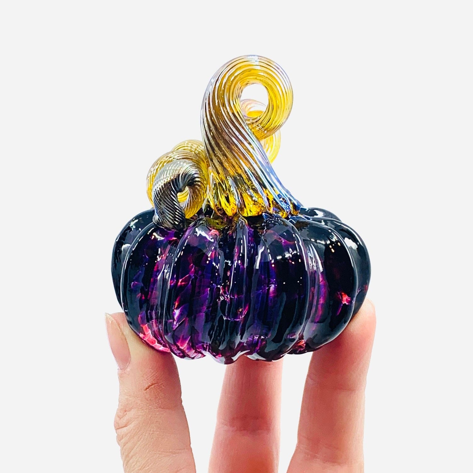 June Birthstone Mini Pumpkin Paperweight, Alexandrite Production Pumpkin Kevin 