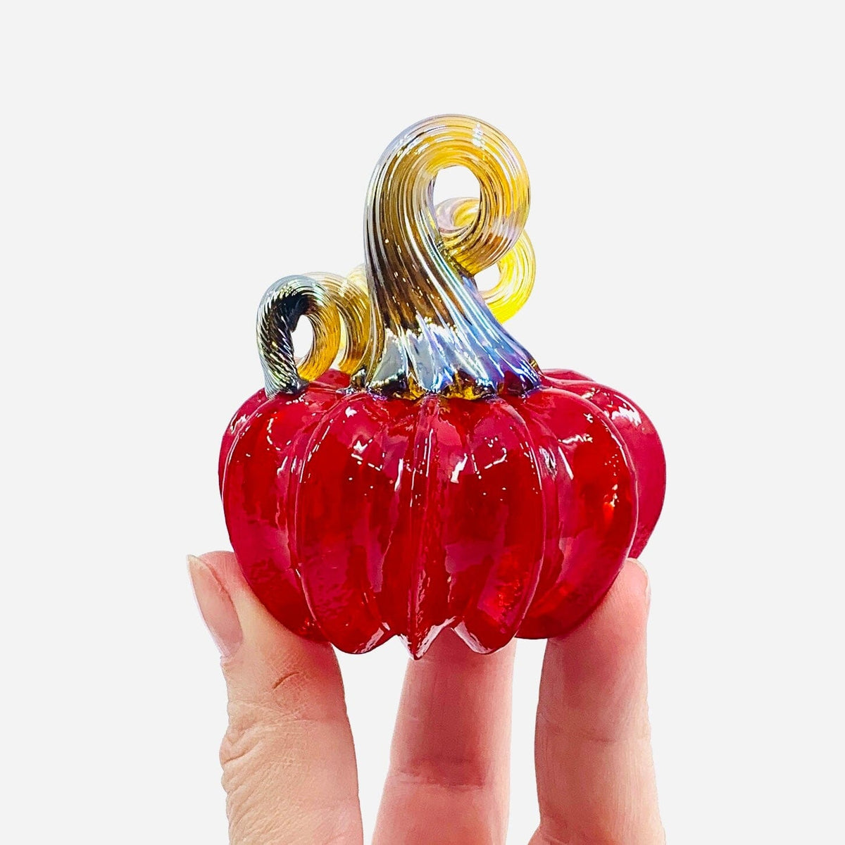 July Birthstone Mini Pumpkin Paperweight, Ruby Production Pumpkin Kevin 