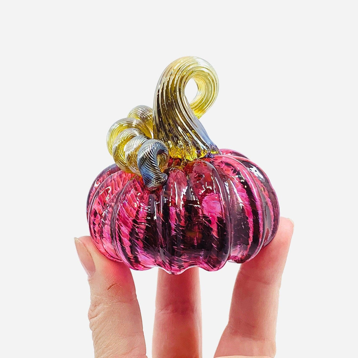 October Birthstone Mini Pumpkin Paperweight, Tourmaline Production Pumpkin Kevin 