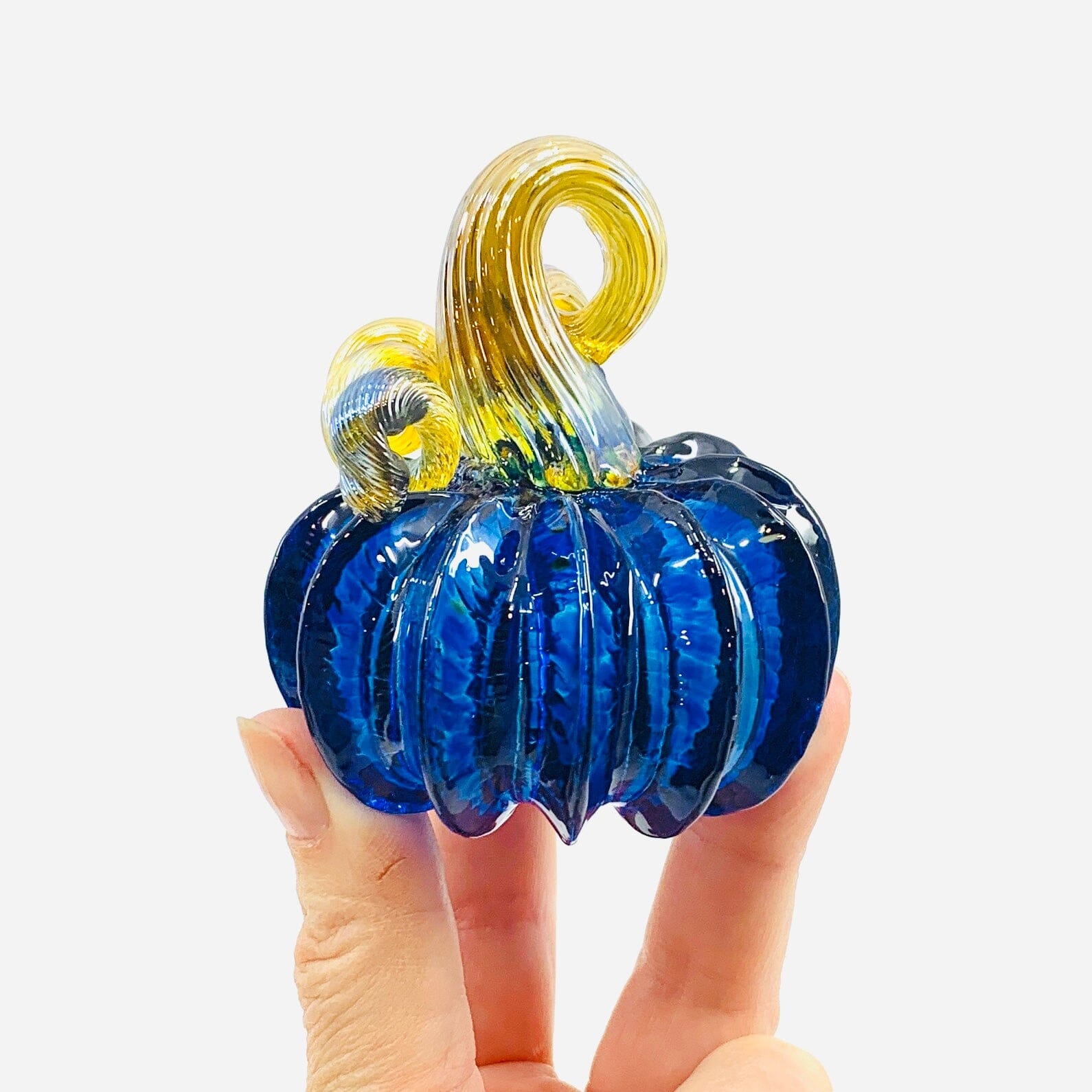 December Birthstone Mini Pumpkin Paperweight, Tanzanite Production Pumpkin Kevin 