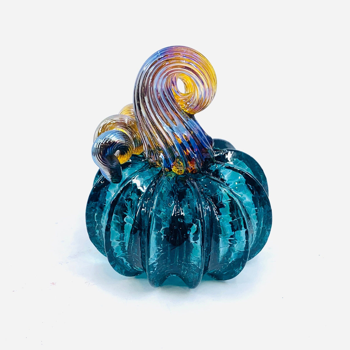 March Birthstone Mini Pumpkin Paperweight, Aquamarine Production Pumpkin Kevin 