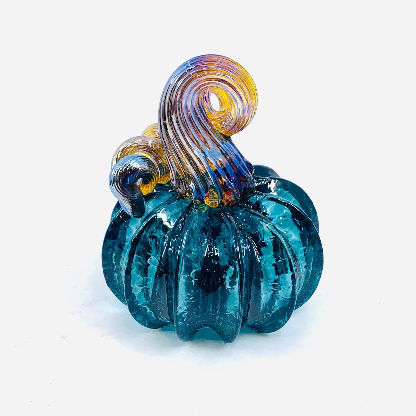 March Birthstone Mini Pumpkin Paperweight, Aquamarine Production Pumpkin Kevin 