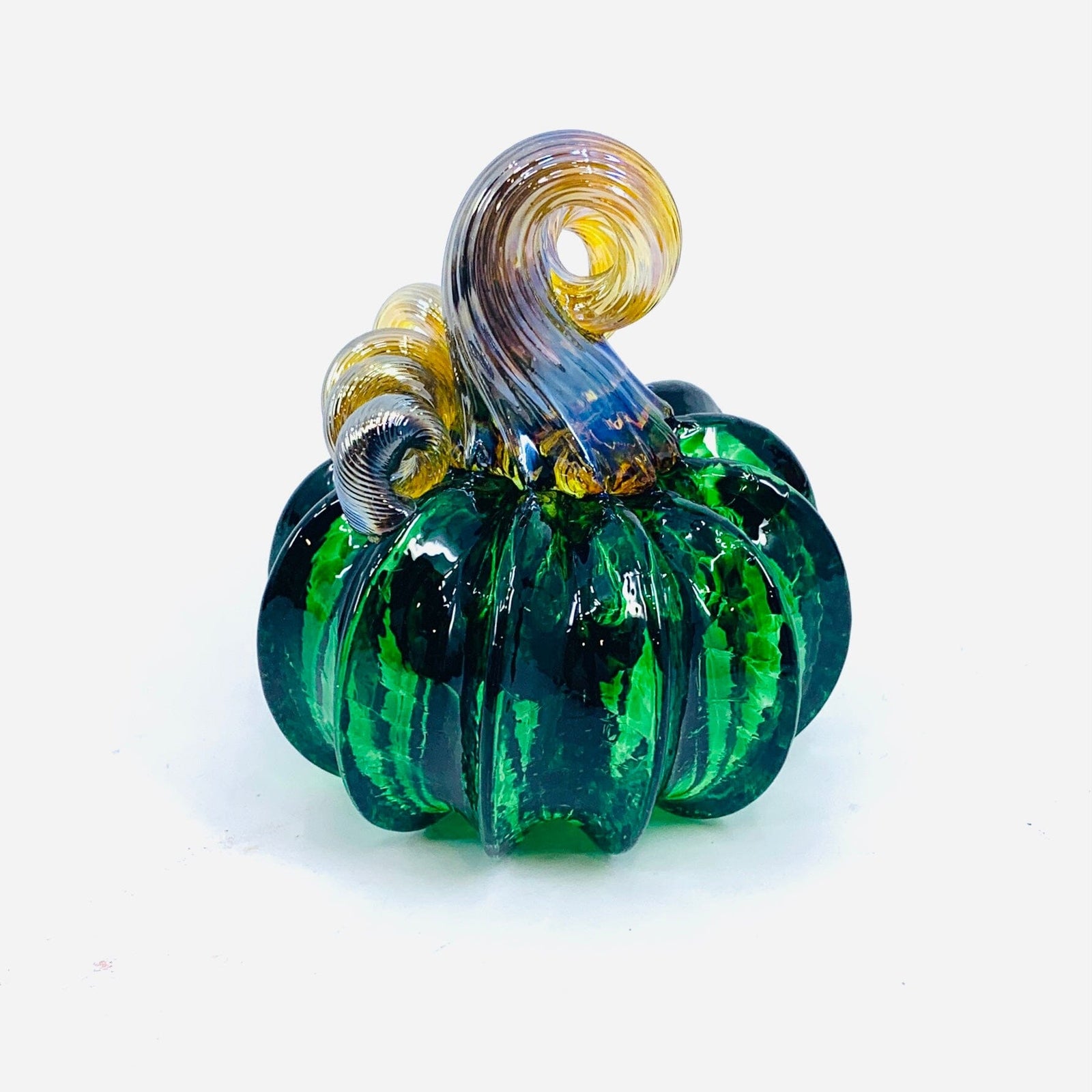 May Birthstone Mini Pumpkin Paperweight, Emerald Production Pumpkin Kevin 