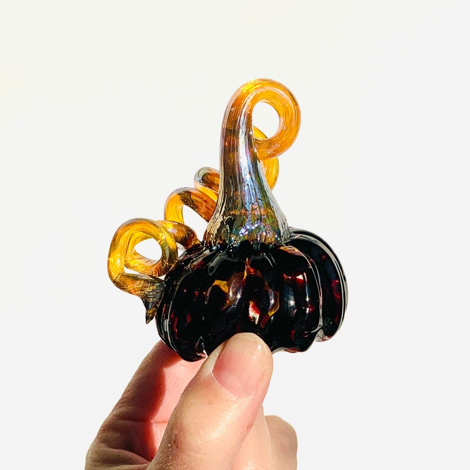 Daily Pumpkin 1695 Mini Paperweight Daily Pumpkin Luke Adams Glass Blowing Studio 